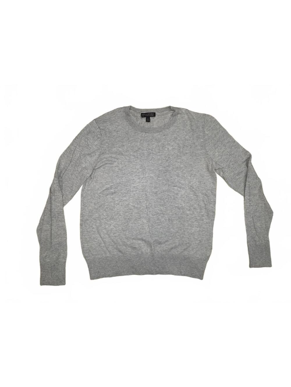 Banana Republic Gray Pima Cotton Cashmere Crewneck Sweater Size M